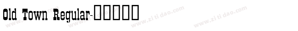Old Town Regular字体转换